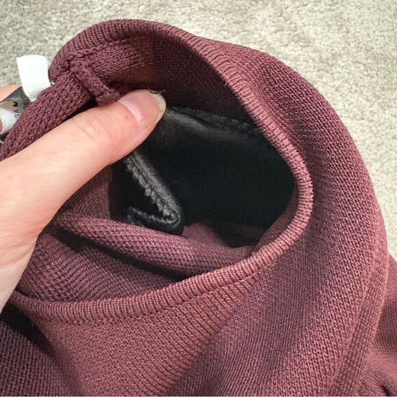 ZARA Brown Maroon Sweater Dress Size M - Picture 5 of 11